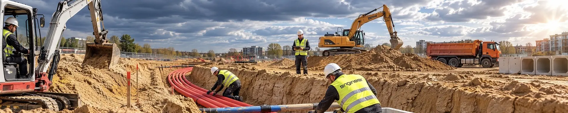 ESO fast-track prijungimas — kabelių trasos klojimas statomame objekte